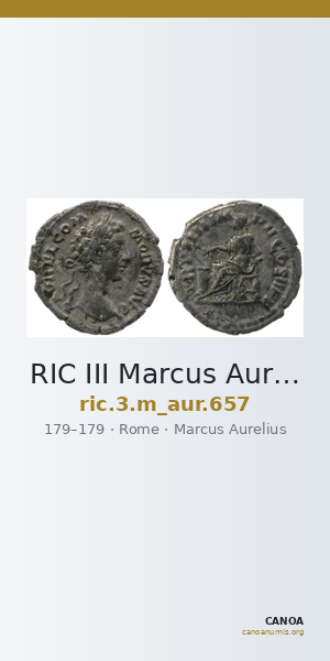 RIC III Marcus Aurelius 657 — CANOA