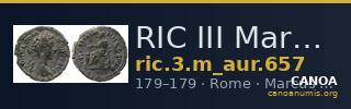 RIC III Marcus Aurelius 657 — CANOA