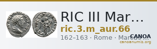 RIC III Marcus Aurelius 66 — CANOA