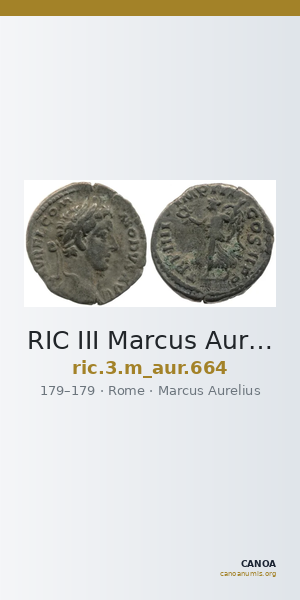RIC III Marcus Aurelius 664 — CANOA