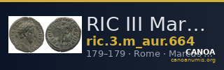RIC III Marcus Aurelius 664 — CANOA