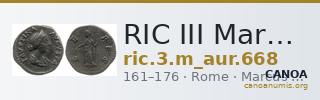 RIC III Marcus Aurelius 668 — CANOA