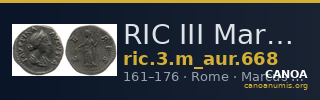 RIC III Marcus Aurelius 668 — CANOA