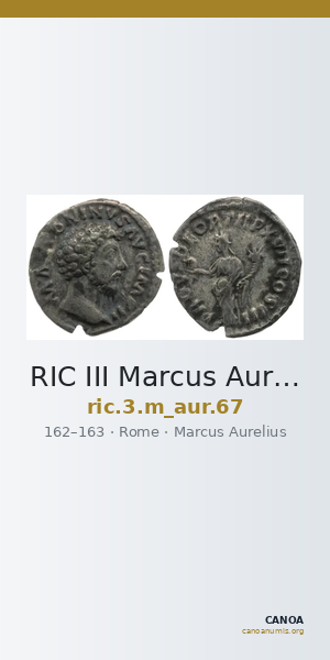 RIC III Marcus Aurelius 67 — CANOA