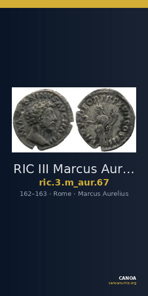 RIC III Marcus Aurelius 67 — CANOA
