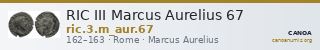 RIC III Marcus Aurelius 67 — CANOA