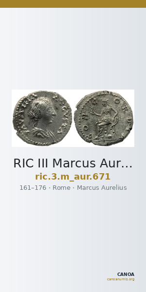 RIC III Marcus Aurelius 671 — CANOA