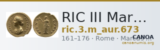 RIC III Marcus Aurelius 673 — CANOA
