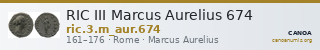 RIC III Marcus Aurelius 674 — CANOA