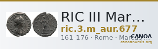 RIC III Marcus Aurelius 677 — CANOA