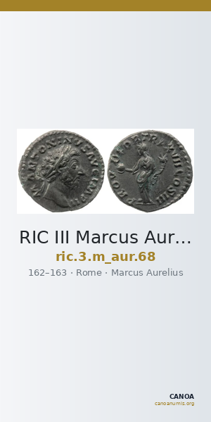 RIC III Marcus Aurelius 68 — CANOA
