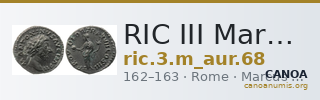 RIC III Marcus Aurelius 68 — CANOA