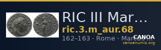 RIC III Marcus Aurelius 68 — CANOA