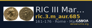RIC III Marcus Aurelius 685 — CANOA