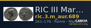 RIC III Marcus Aurelius 689 — CANOA