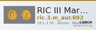 RIC III Marcus Aurelius 692 — CANOA