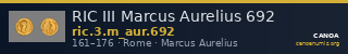 RIC III Marcus Aurelius 692 — CANOA