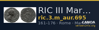 RIC III Marcus Aurelius 695 — CANOA