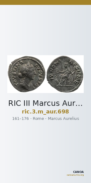 RIC III Marcus Aurelius 698 — CANOA