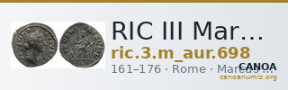 RIC III Marcus Aurelius 698 — CANOA