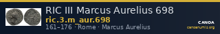 RIC III Marcus Aurelius 698 — CANOA