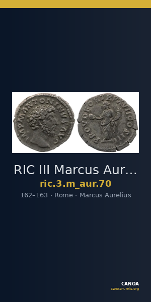RIC III Marcus Aurelius 70 — CANOA