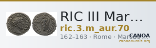 RIC III Marcus Aurelius 70 — CANOA