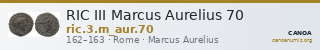 RIC III Marcus Aurelius 70 — CANOA