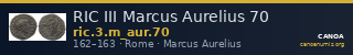RIC III Marcus Aurelius 70 — CANOA