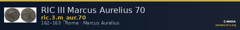RIC III Marcus Aurelius 70 — CANOA