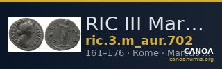 RIC III Marcus Aurelius 702 — CANOA