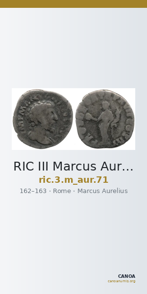 RIC III Marcus Aurelius 71 — CANOA