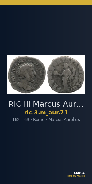 RIC III Marcus Aurelius 71 — CANOA