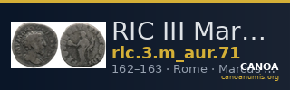 RIC III Marcus Aurelius 71 — CANOA