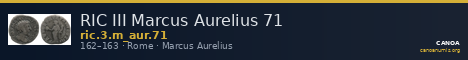 RIC III Marcus Aurelius 71 — CANOA