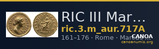 RIC III Marcus Aurelius 717A — CANOA