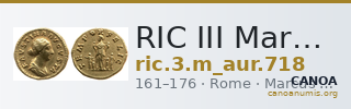 RIC III Marcus Aurelius 718 — CANOA