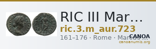 RIC III Marcus Aurelius 723 — CANOA