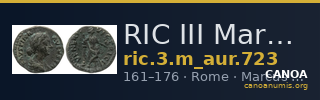 RIC III Marcus Aurelius 723 — CANOA