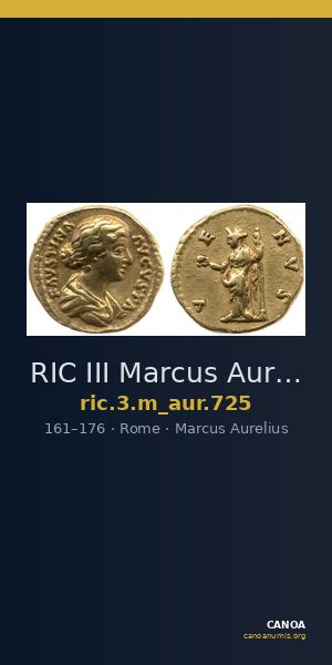 RIC III Marcus Aurelius 725 — CANOA