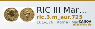 RIC III Marcus Aurelius 725 — CANOA