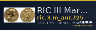 RIC III Marcus Aurelius 725 — CANOA