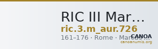 RIC III Marcus Aurelius 726 — CANOA
