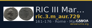RIC III Marcus Aurelius 729 — CANOA