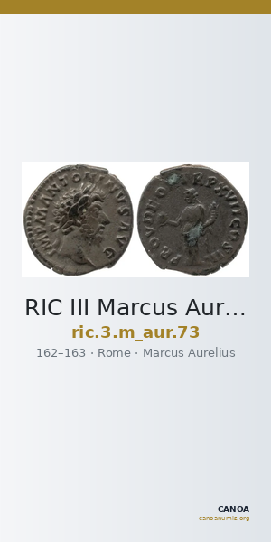 RIC III Marcus Aurelius 73 — CANOA