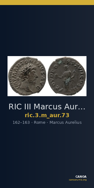 RIC III Marcus Aurelius 73 — CANOA