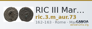 RIC III Marcus Aurelius 73 — CANOA