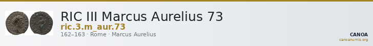 RIC III Marcus Aurelius 73 — CANOA