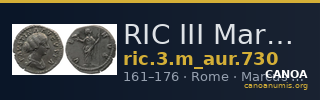 RIC III Marcus Aurelius 730 — CANOA