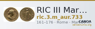 RIC III Marcus Aurelius 733 — CANOA